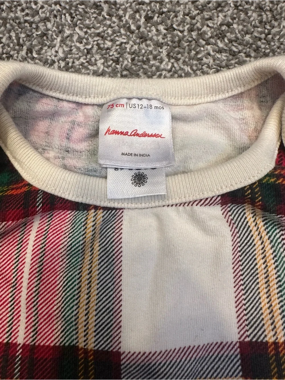Hanna Andersson 12-18 Months Plaid Sleeveless Romper Overalls